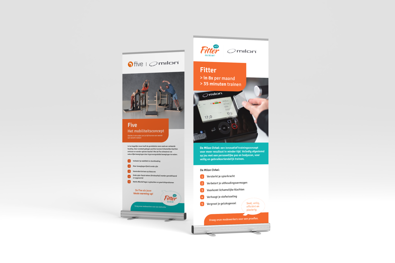 Roll up banner fitter